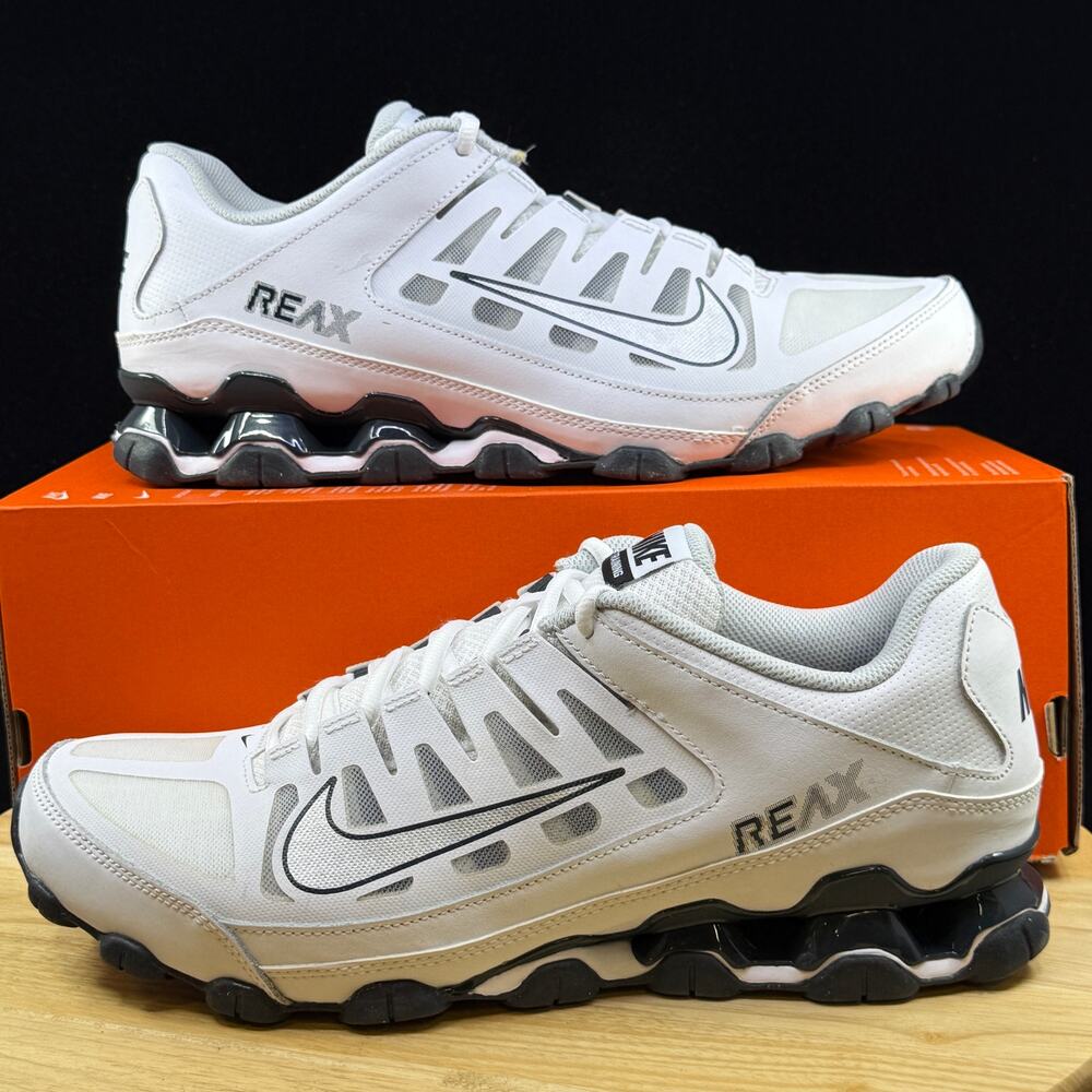 Nike REAX 8 TR Mesh Pure Platinum Size 11.5 Men's Running Shoes 621716-108 White